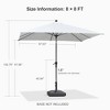 PURPLE LEAF Patio Umbrella Outdoor Table Umbrella Aluminum Frame Market Umbrella Sun Umbrella with 8 Sturdy Ribs - 2 of 4