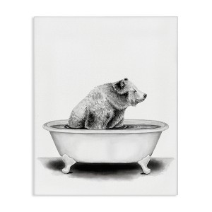 Stupell Industries Bear In A Tub Funny Animal Bathroom Drawing - 1 of 4