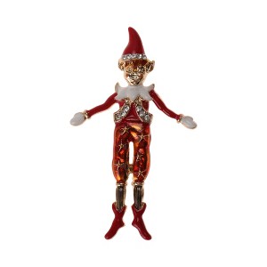 Unique Bargains Christmas Brooches CZ0477-1 Alloy Dripping Wax Green 1 Pc - 1 of 4