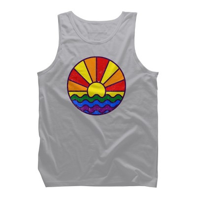 Design By Humans Summer LGBTQIA+ Pride Sunset Ocean By krobilad Tank Top