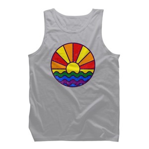 Design By Humans Summer LGBTQIA+ Pride Sunset Ocean By krobilad Tank Top - 1 of 2