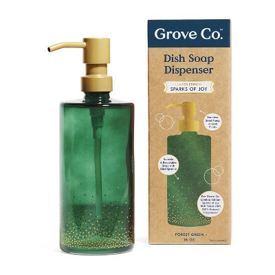 Grove Co. Dish Soap Glass Dispenser - Sparks of Joy - 1ct