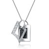 Guili Sterling Silver Cubic Zirconia Multi-Frame Necklace - 2 of 2