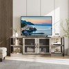 Farmhouse TV Stand for 75/80 inch TV, Entertainment Center with Storage Cabinet, Industrial TV Console Cabinet with Mesh Doors - 3 of 4