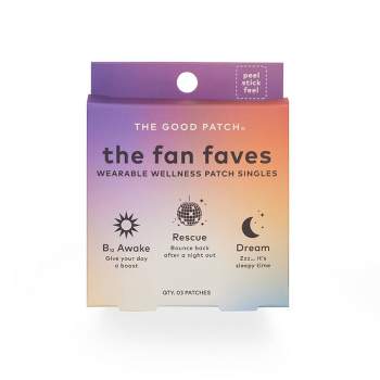 The Good Patch Fan Faves Set Plant-Based Vegan Wellness Patch - 3ct