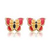 Guili 14k Gold Plated Colorful Rainbow Enamel Stud Earrings with Cute Friendly Cloud Design, Playful and Vibrant Jewelry for a Fun, Cheerful Look - image 3 of 3