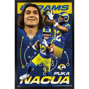 Trends International NFL Los Angeles Rams - Puka Nacua 25 Framed Wall Poster Prints - 1 of 4