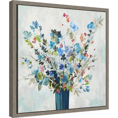 Amanti Art Enlightenment (Flower Vase) by Asia Jensen Canvas Wall Art Print Framed 16 x 16-in.