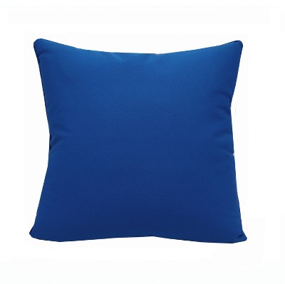 Blue Starfish Embroidered Square Indoor/Outdoor Throw Pillow