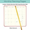 Global Printed Products Textured Cover Weekly Monthly Pocket Planner CY 2025 (Pink) - 4 of 4