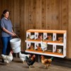 Chicken Nesting Boxes, Hole Roll Away Nest Box for Chicken Coop, Metal Egg Laying Box with Lid Cover to Protect Eggs, Rollout Egg Collection - 2 of 4