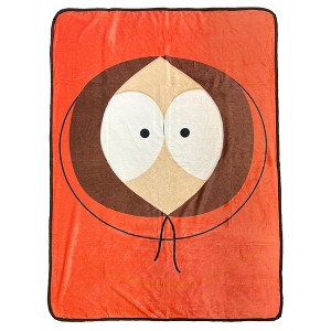 South Park Blanket Kenny Allover Orange Parka Design Plush Fleece Throw 46" x 60" Multicolored - 1 of 4