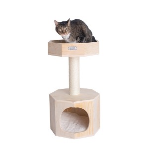 Armarkat Premium Scots Pine 29-Inch Real Wood Cat Tree with Perch and Condo - 1 of 4