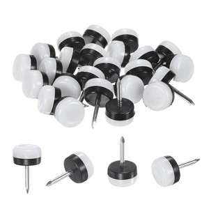 Unique Bargains Durable Nail-on Furniture Sliders Chair Leg Protectors 24 Pcs - 1 of 4