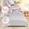 Infans Kids Upholstered Platform Bed Children Twin Size Wooden Bed Rainbow Pattern - 4 of 4