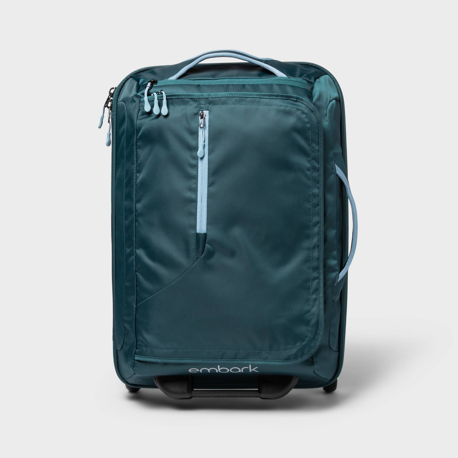 Softside Carry On Suitcase Teal - Embark™: Lined, Water Repellent, Telescoping Handle