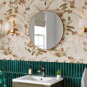 Matte Round Rectangle Bathroom Vanity Mirror, Over-Sink Wall Mirror with HD Tempered Glass and Rust-Resistant Aluminum Frame - 1 of 4