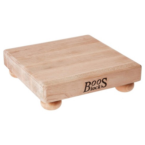 John Boos Small Maple Wood Cutting Board For Kitchen, 9 Inches X 9 Inches,  1.5 Inches Thick Edge Grain Square Boos Chopping Block With Wooden Bun Feet  : Target