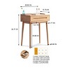 Natural Wood Bistro Dresser Table,Vertical Dresser with Drawer Storage,Solid Wood Accent Dresser For Bedroom or Entryway-Cuddlewood - 4 of 4