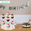 Unique Bargains Round Smooth Wedding Party Cupcake Acrylic Display Stand - 3 of 4