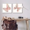 Stupell Industries Pink & Glam Butterflies Nature Black Framed Giclee Art (Set of 2) - 2 of 4