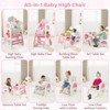 Safstar Convertible Baby High Chair, Toddler Feeding Highchair w/2-Sided Whiteboard/Building Block Top, Adjustable Backrest, Tilting Back, Pink - 4 of 4