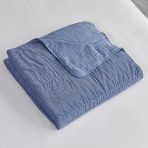 Solid color checkered cooling blanket,a new favorite for summer sleep,an excellent choice for summer sleep,washable - 1 of 4