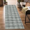Washable Rug Modern Plaid Rug Non Slip Non Shedding Rug Low Pile Rugs Foldable Indoor Carpet for Living Room Bedroom Study Room Guest Room Playroom - 2 of 4