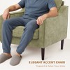 Mid-Century Accent Chair, Modern Comfy Living Room Chairs, Upholstered Arm Chair, Comfy Single Sofa Side Chair, for Bedroom Living Room - 4 of 4
