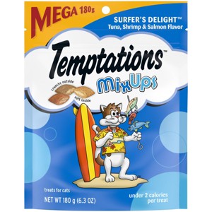 Temptations Mix Ups Surfers Delight Cat Treats with Shrimp Tuna and Salmon - 1 of 4