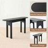 60" Modern Console Table Oval Console Table With Solid Wood Arched Legs Narrow Entryway Table-Tanpinhause - 3 of 4