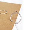 Unique Bargains Office Loose Leaf Hinge Snap Keyring 20mm Inner Dia Metal Binder Clips 0.8x0.8x0.1inches Silver Tone 50 Pcs - 3 of 4