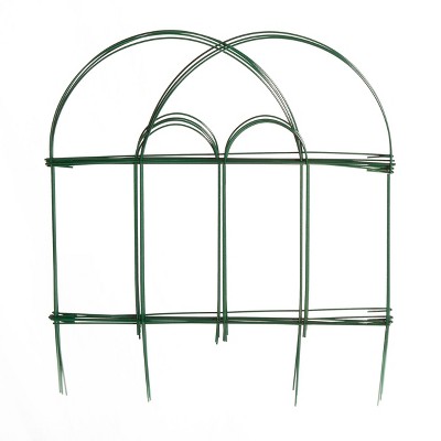 18" x 7.5' Steel Folding Wire Border Fence 12 Pack – Green – Glamos Wire