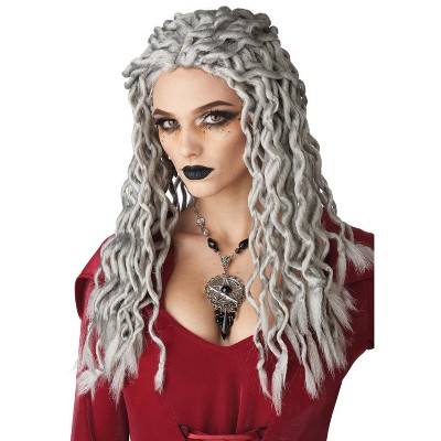 costume with grey wig