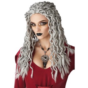 California Costumes Gray Crinkle Dreads Wig - 1 of 2