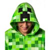 Minecraft Creeper Costume Pajama Outfit One Piece Union Suit - 2 of 4
