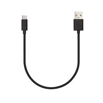 Veho Pebble USB-A to USB-C Universal Charge and Sync 0.2m/0.7ft Cable  Black (VCL-002-C-20CM)