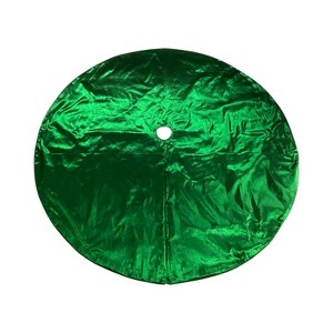 Vickerman 72" Green Metallic Christmas Tree Skirt - 1 of 2