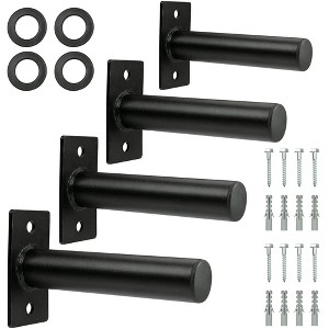 Wall Mounted Weight Plate Holder, Fit 2inch Olympic Weight Plates, with Protective Rubber Pad, Max Weight Capacity 300 lb, Mounting Hardware Included - 1 of 4