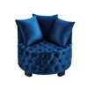 Lyngins Modern Upholstered Tufted Leisure Chair Stool with Pillows,Small Accent Chair for Living Room,Bedroom,Office - 3 of 4