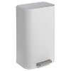 Gallon Bathroom Trash Can with Lid, Stainless Steel Garbage Can with Foot Pedal & Removable Inner Bucket, Rectangular Small Step Waste Bin for Kitchen - 4 of 4