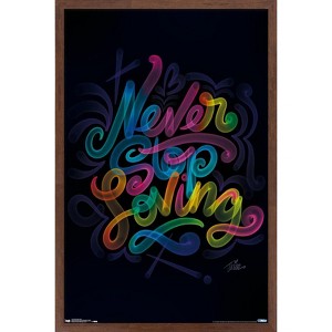 Trends International Never Stop Loving Framed Wall Poster Prints - 1 of 4