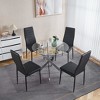 Cross Leg Modern Dining Table, with Round or Square Table Top, Pedestal Dining Table, End Table Leisure Coffee Table - 3 of 4
