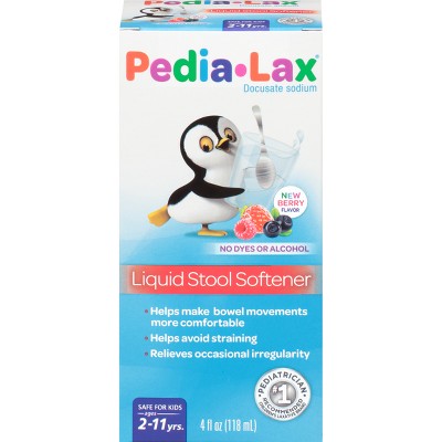Image of Pedia-Lax Liquid Stool Softener for Kids Ages 2-11 - Berry Flavor - 4 fl oz
