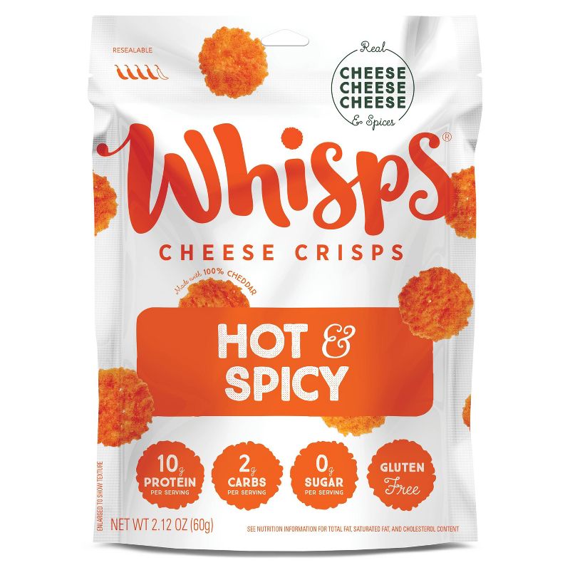 Whisps Hot &#38; Spicy Cheese Crisps - 2.12oz, 1 of 5