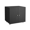 Vynxaria Multifunctional Printer Stand - Chic Utility Storage Cabinets with Adjustable Shelves and Wheels - 2 of 4