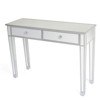 FCH Silver Mirror Finish Two-Drawer Modern Style Computer Desk - 3 of 4