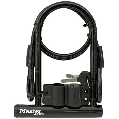 Details about   Master Lock 6.5" U Lock With 4ft Looped End Cable & 2 Keys Brand New Free Ship 