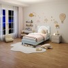 Nasitip Twin Bed Frame for Kids, Upholstered Platform Bed Frame with Adjustable Headboard, Wooden Slats Support, No Box Spring Needed - 4 of 4