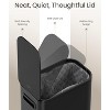 Black Bathroom Trash Can, 1.3 Gallon Small Garbage Can with Lid, Metal Slim Trash Bin with Foot Pedal, Waste Basket - 4 of 4